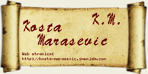 Kosta Marašević vizit kartica